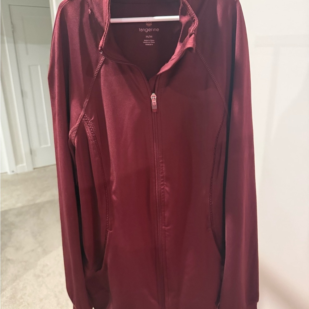 Tangerine Women's Zip Jacket in Burgundy Wine